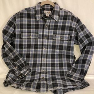 Carhartt Button Down Plaid Shirt Blue Men’s Large